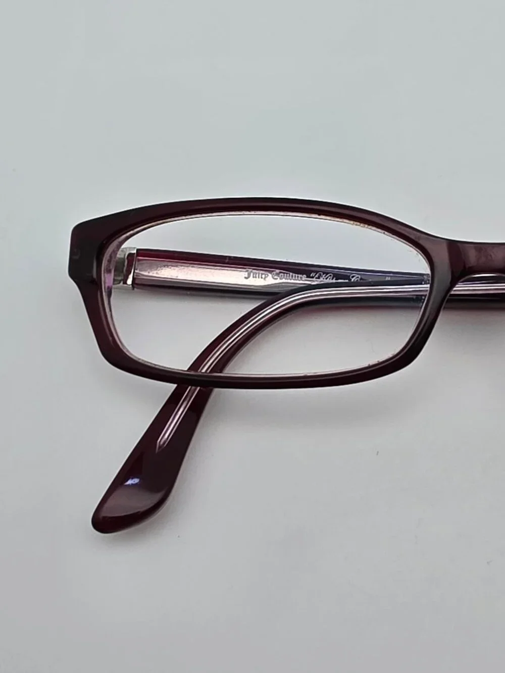 Juicy Couture Blair 0DF3 Burgundy Purple Petite Cat Eye Eyeglasses Frame w/ Case